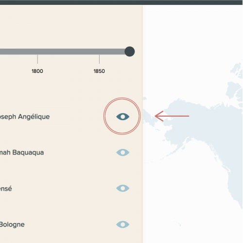 Click the eye next to a person’s name to view trajectories.